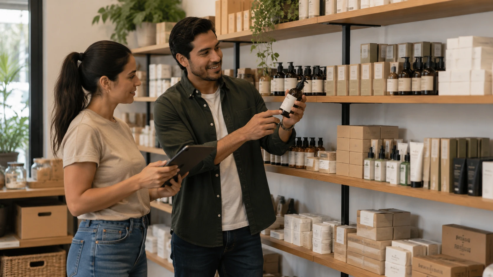 Catálogos — inventario sincronizado con Shopify, Mercado Libre y Amazon con IA